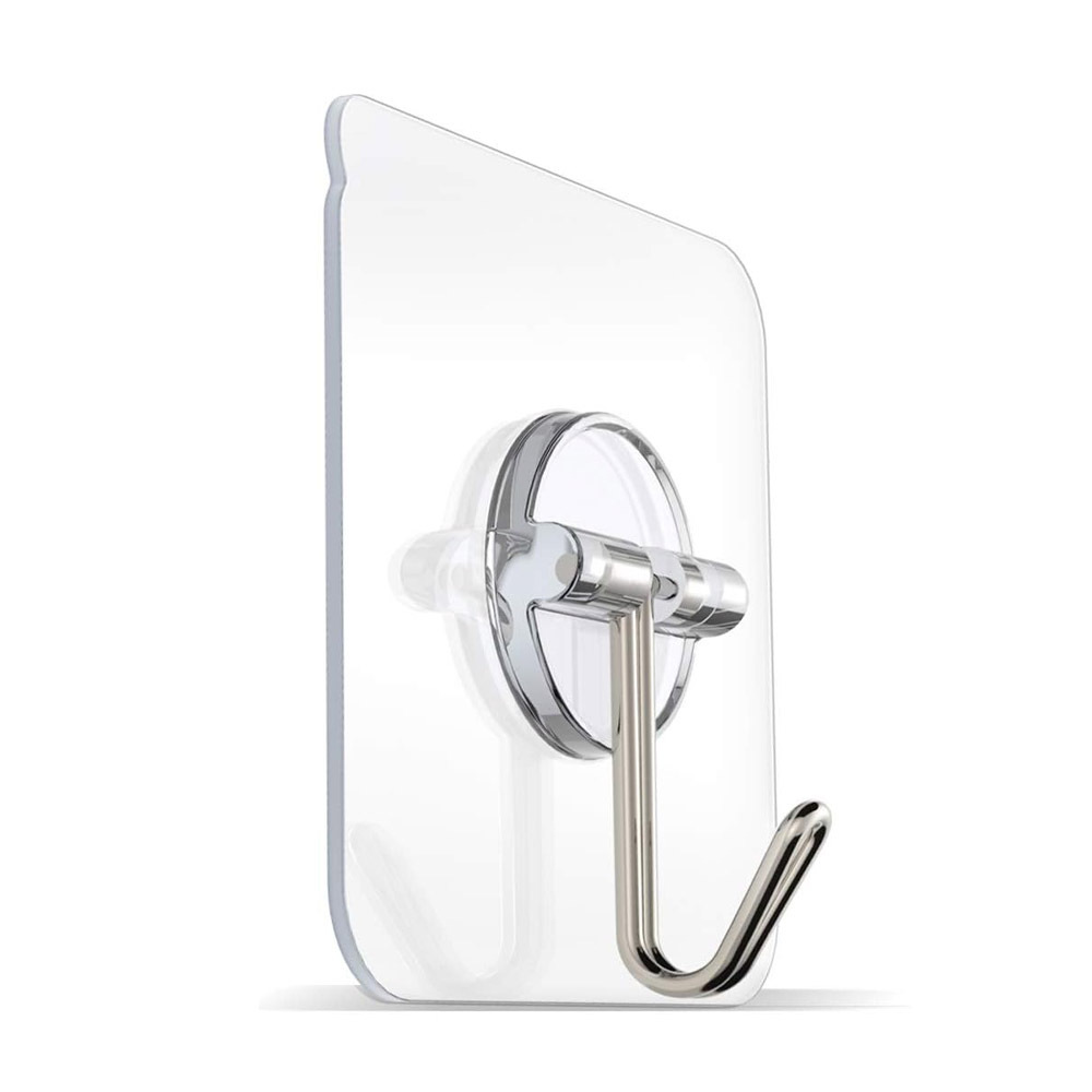 Waterproof and Oil Proof Adhesive Hooks Reusable Utility Hooks Transparent Seamless Hooks for Office