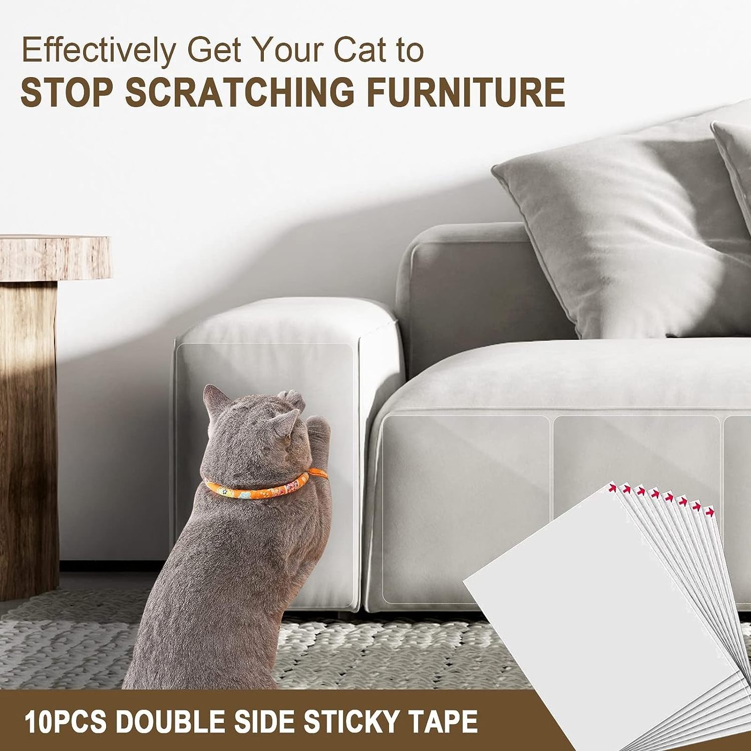 Anti Cat Scratch Sofa Tape Pvc Transparent Removable Adhesive Tape Anti Cat Scratch Furniture Protectors from Cats