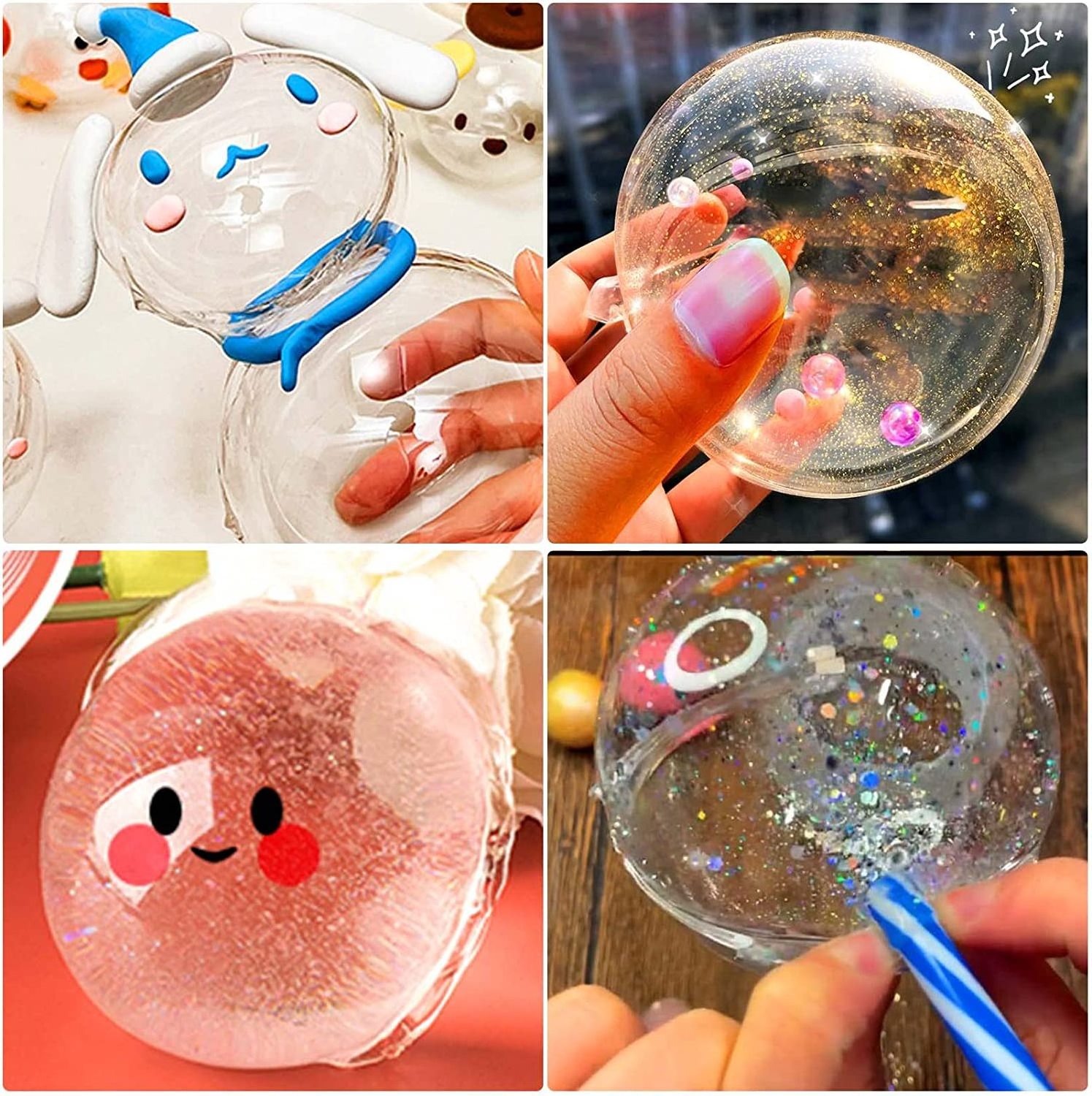 Blow bubble nano double sided tape Super Elastic Bubble Balloons for DIY Kids Adult Nano Tape Bubbles