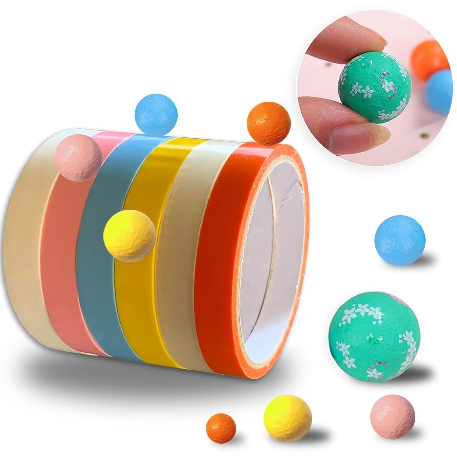 New Funny Sticky Ball Tapes Adhesive Sticky Ball Rolling Tape for Relaxing