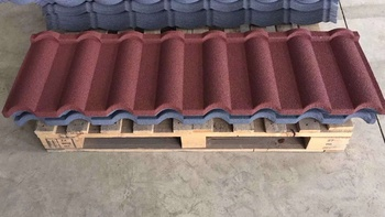 Ghana  Stone Granules Coated Color Steel Plate Solar Roof Tiles Flat Roof Materials For House Roofing