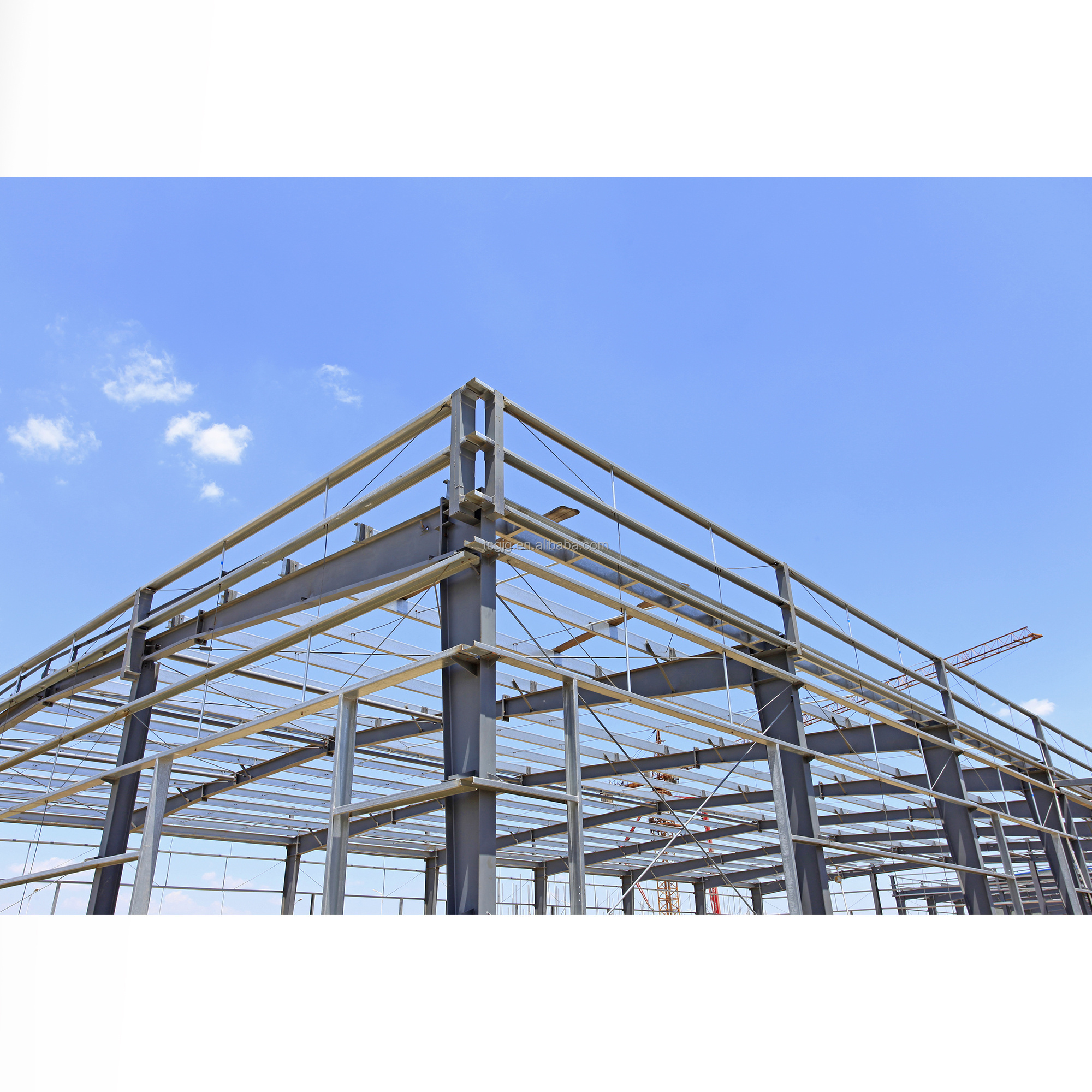 Easy Install Prefabricated Cattle Farming Barn Steel Structure Cow Hangar Shed