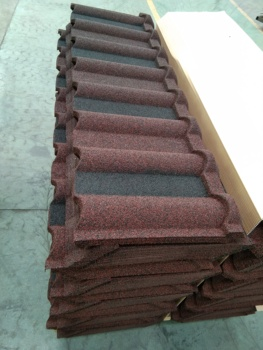 Ghana  Stone Granules Coated Color Steel Plate Solar Roof Tiles Flat Roof Materials For House Roofing