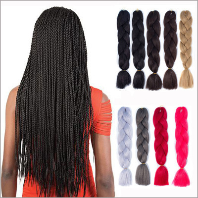 Cheap Wholesale Braiding Hair Crochet Synthetic Fiber 100 grams 24 inch Ombre Synthetic Hair