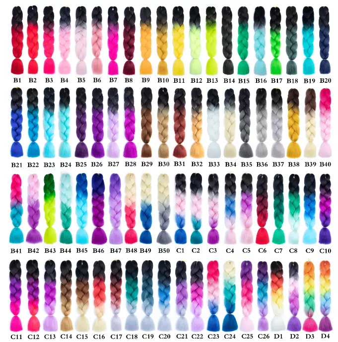 Cheap Wholesale Braiding Hair Crochet Synthetic Fiber 100 grams 24 inch Ombre Synthetic Hair