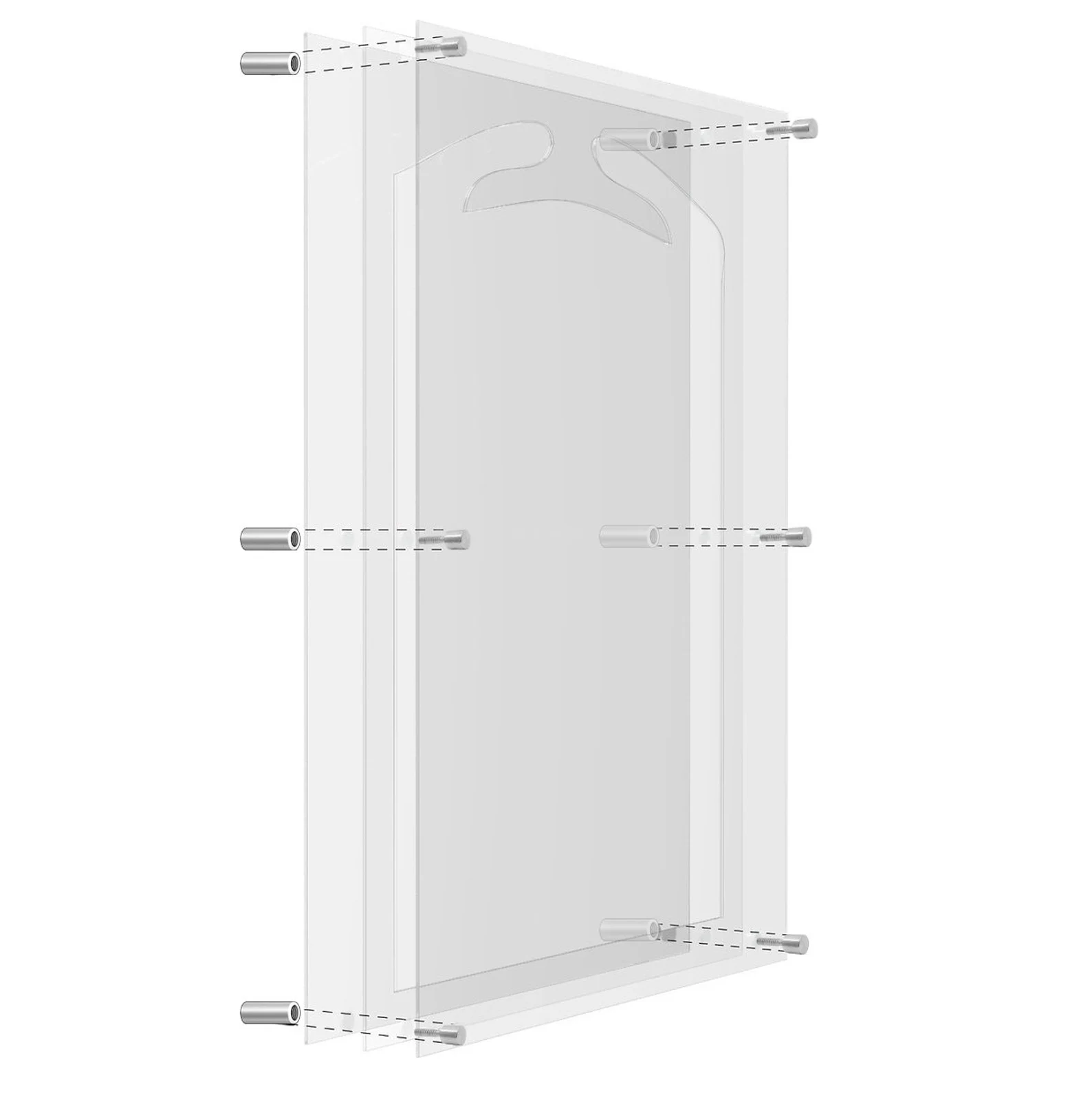 custom Clear football shirt frame Wall Mount Acrylic Sports Jersey Frame Display Case