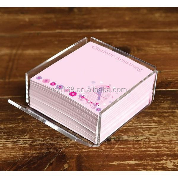 Clear Acrylic Memo Holder acrylic Sticky Notes holder acrylic Desk Memo Board Lamp Pad Holder