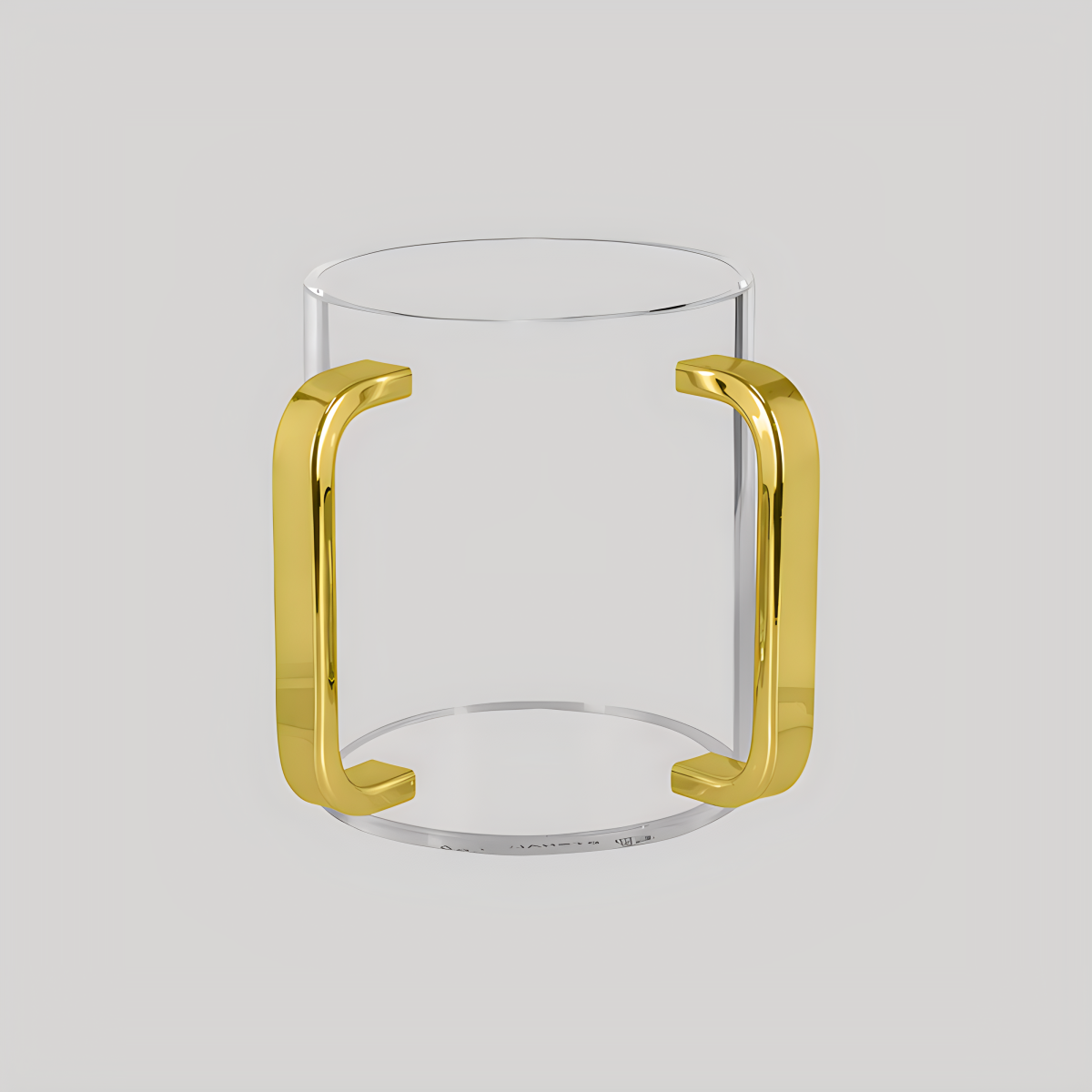 Factory Custom Clear Acrylic Washing Cup Judaica Gift Lucite Jewish Hand Washing Cup With Two Handles