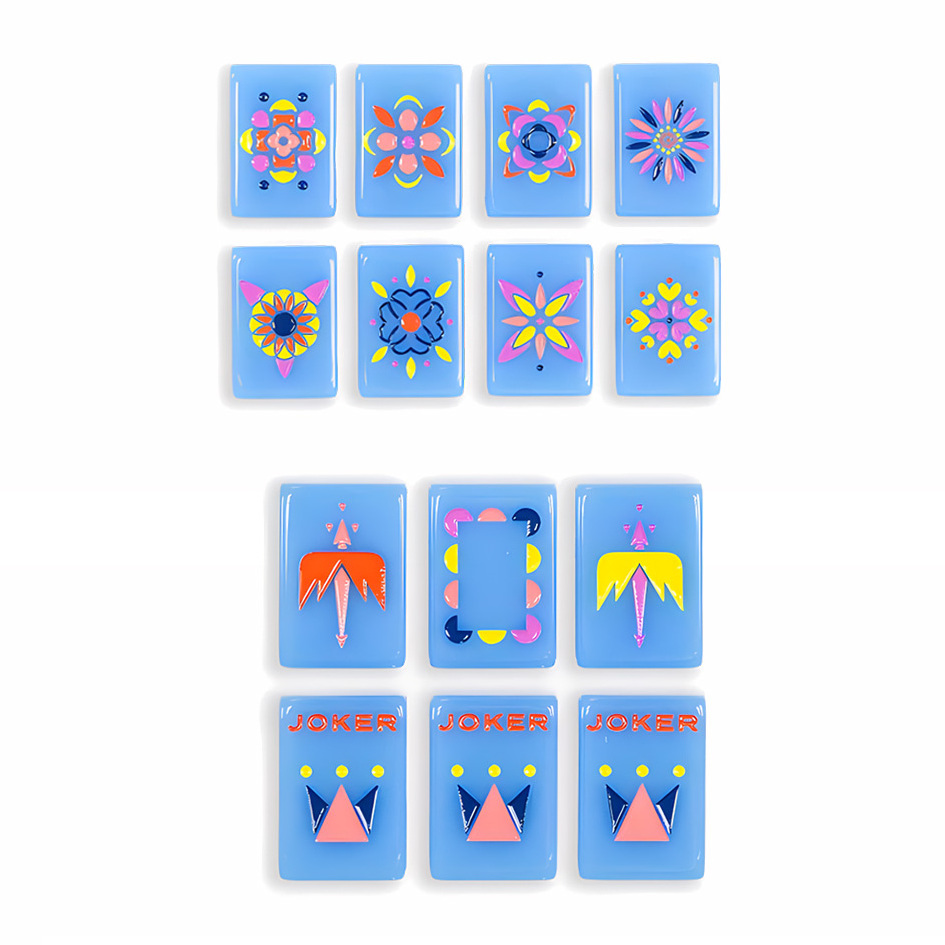 Hot Sales Acrylic Best Chinese Tiles Malaysia Hand Made 1 Color Mahjong Set Cases Super King Acrylic Mahjong Games