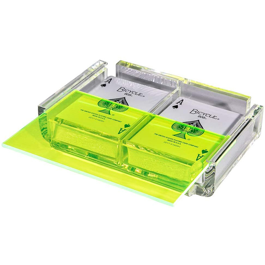 Clear PMMA Playing Card Display Rack Acrylic Single Deck Card Stand