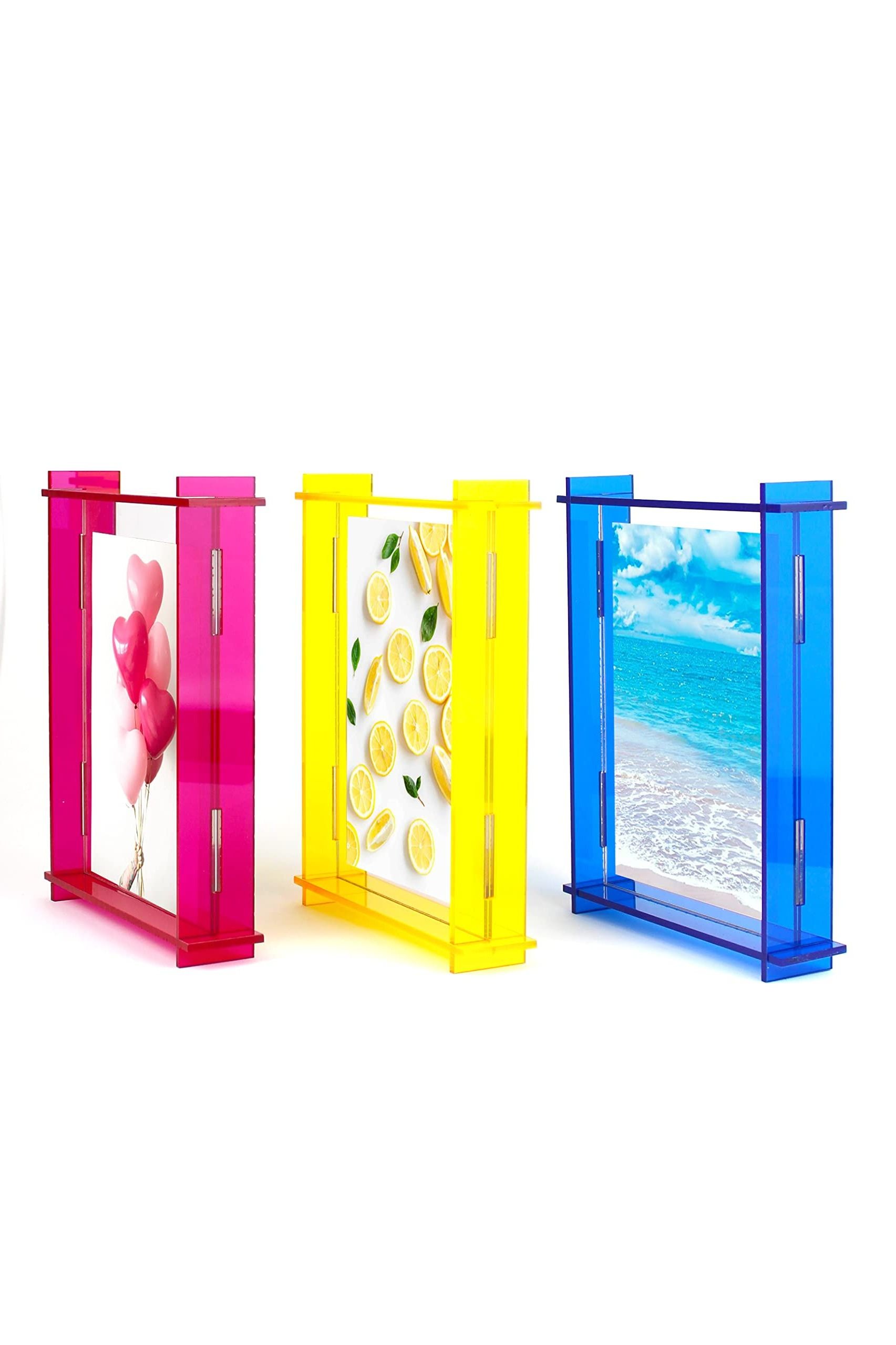 Custom Instax Mini Frames 4x6 Acrylic Photo Frame Clear Picture Frames For Tabletop Desktop Freestanding Sliding