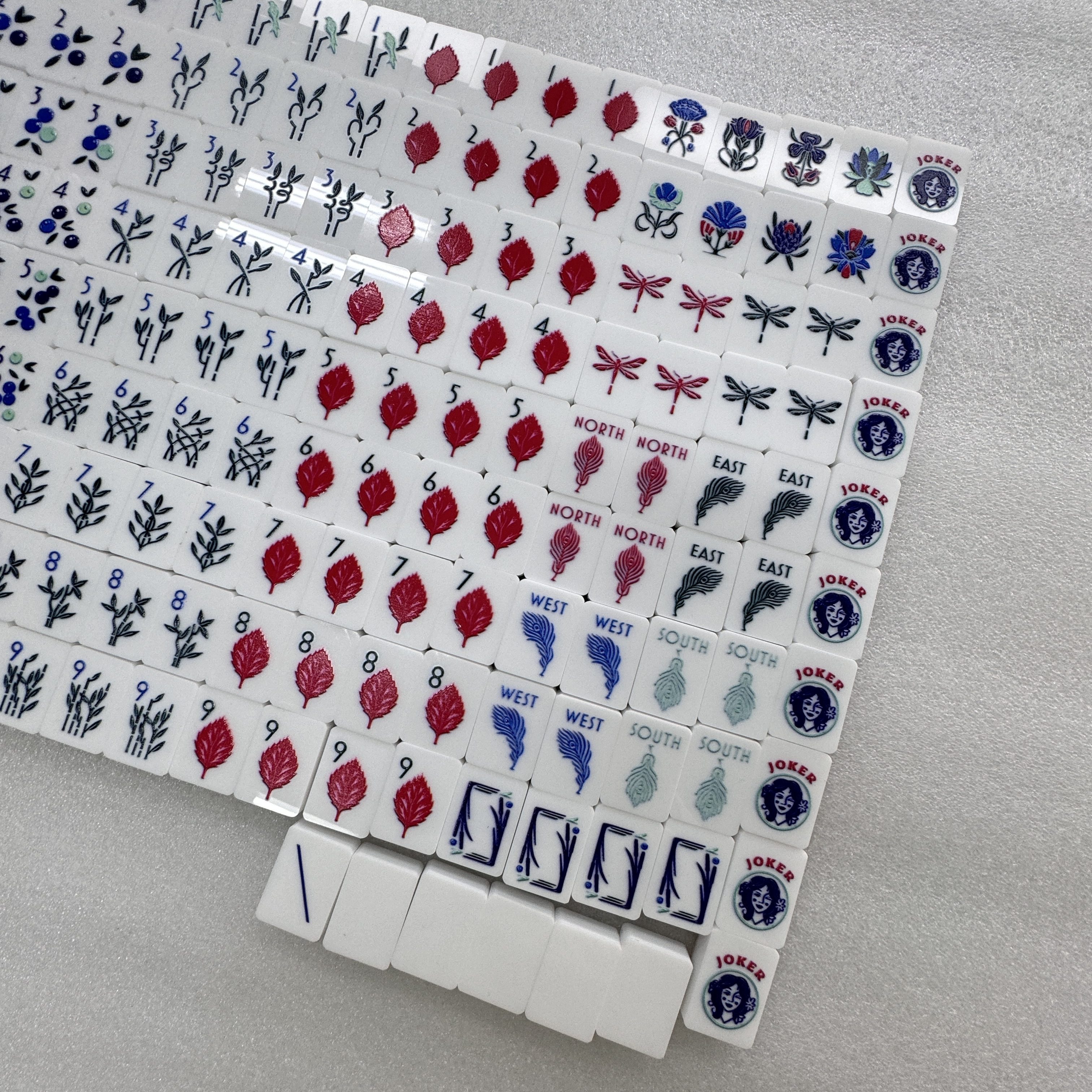 Custom For Recreational Games American Malaysia Japanese Mahjong Tiles Acrylic Mahjong Set