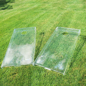 Acrylic Cornhole Game Set Outdoor Game Plexiglass Corn Holes Yard Game Acrylic Cornhole Boards Bean Bag Toss for Camping