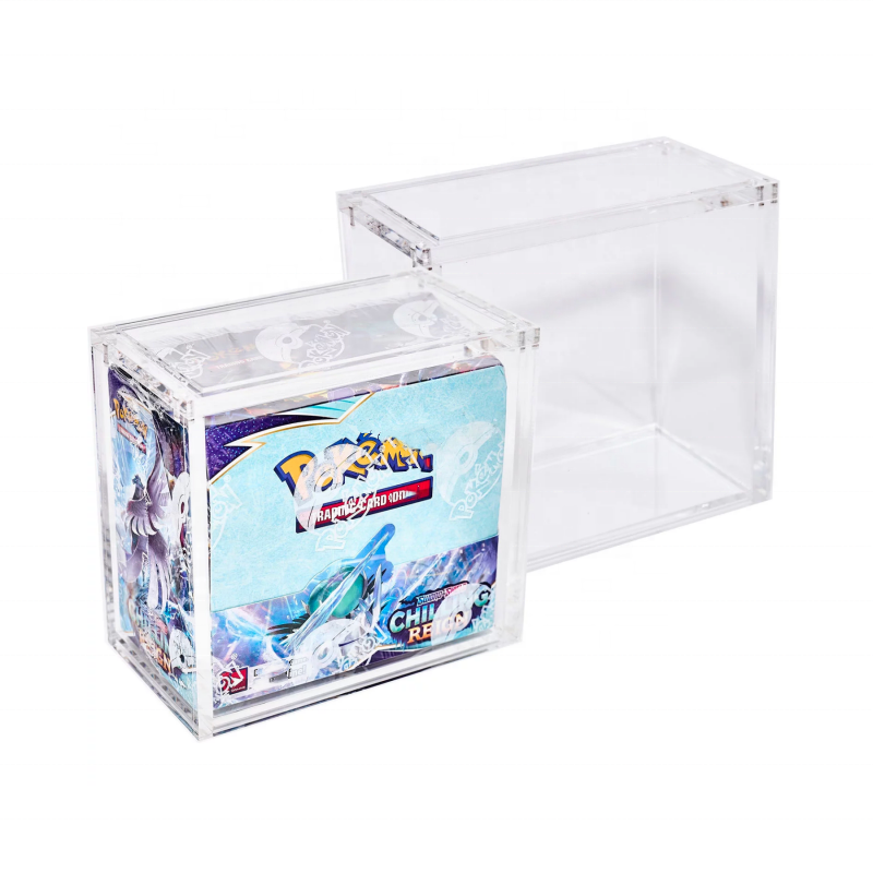 protector shining fates xy evolutions cards box carte pack base set clear magnetic lid acrylic pokemon booster box display case