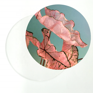 Custom 12" Clear Round Acrylic Table Placemat with Interchangeable Artwork Acrylic Tablemat Tableware Lucite Wedding Placemat