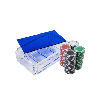 Clay Poker Chips Set in Acrylic Case Ceramic Poker Chips with Case