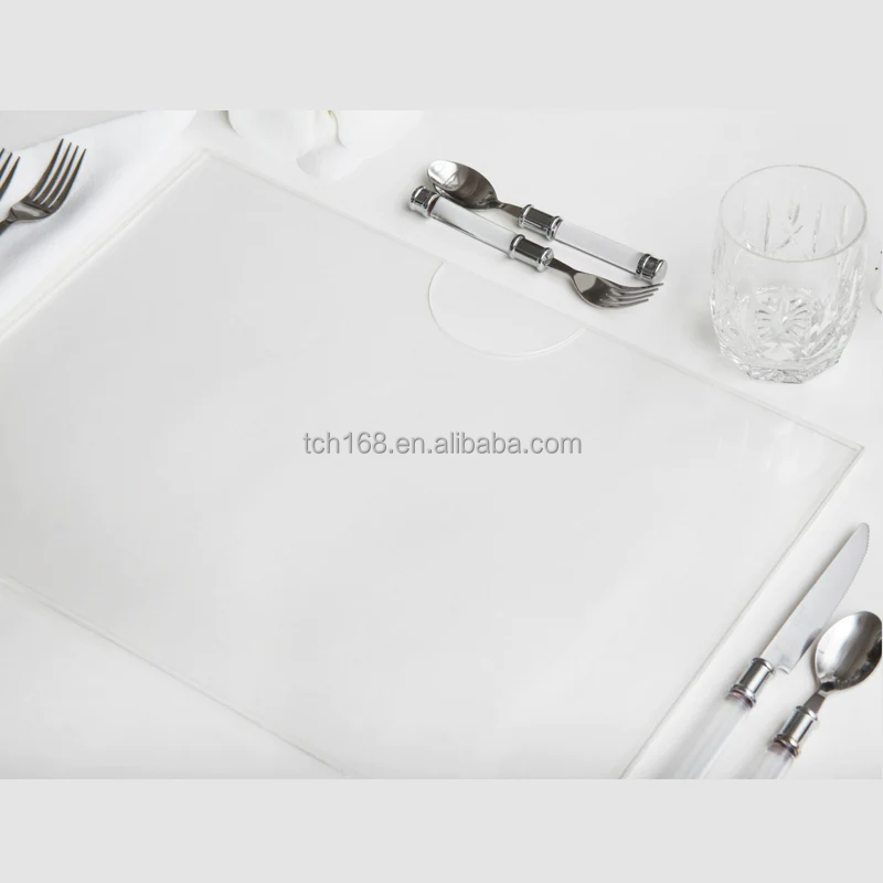 Clear Round Placemat Acrylic Placemat for Dining Table Luxury Lucite Custom Placemat Kitchen Accessories