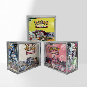 protector shining fates xy evolutions cards box carte pack base set clear magnetic lid acrylic pokemon booster box display case