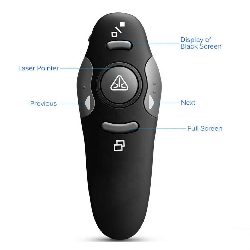 Wireless Presenter Laser Pointers 2.4G RF Wireless PPT Presentation Remote Control Red Light USB Flip Laser Pointer Pen