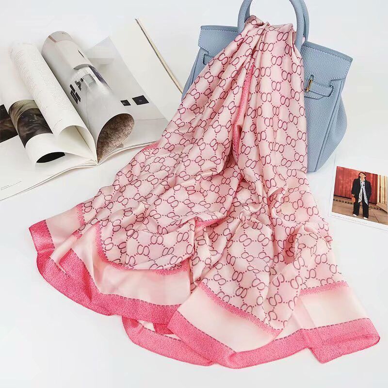 Long Style of Length and Printed Pattern Cotton Printed Scarf