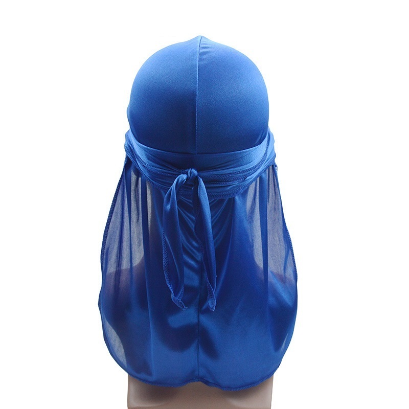 Wave cap sport hip hop tie down tail skull cap hat  white silky du doo rag durag