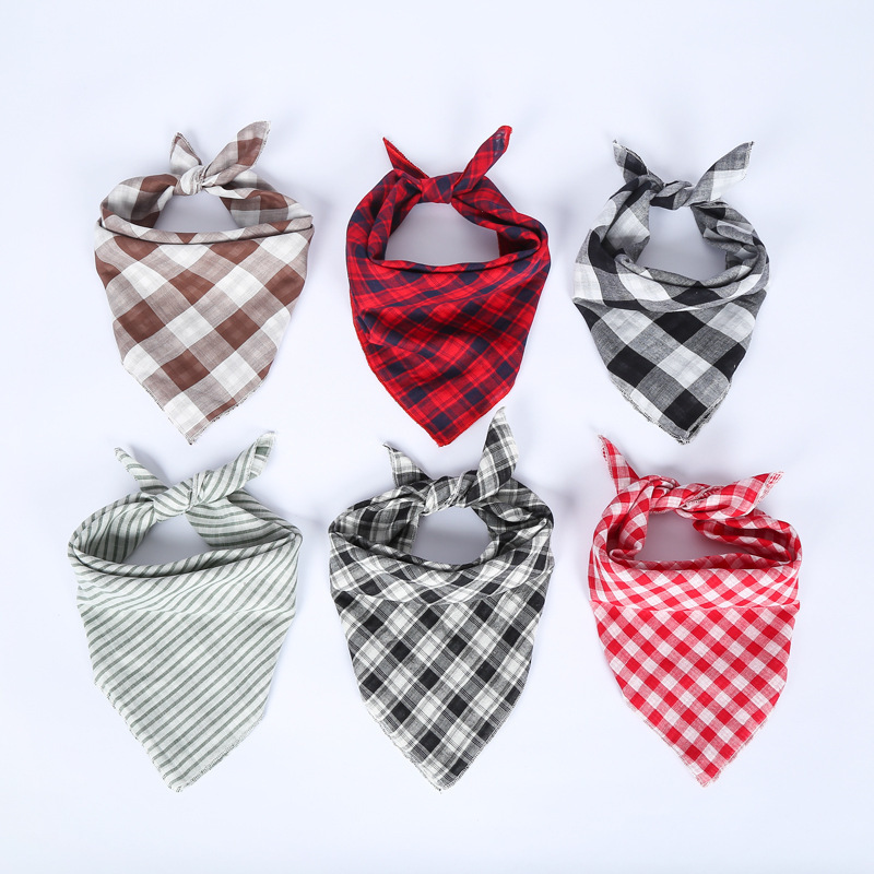 Hengli Factory 100% Cotton Custom Design Hot sale Christmas Gift for Pets High Quality Triangle Dog Bandana with Logo