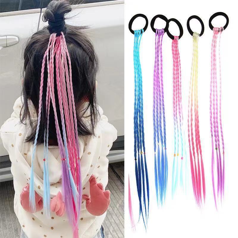 Children's hair accessories  baby wigs hair ropes little girls braids ball heads wigs  hair rings girls dirty  dirty braids