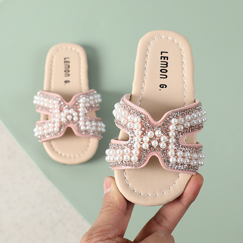 2022 Summer new design little girl fashion non-slip slippers comfortable soft soles beach shoes