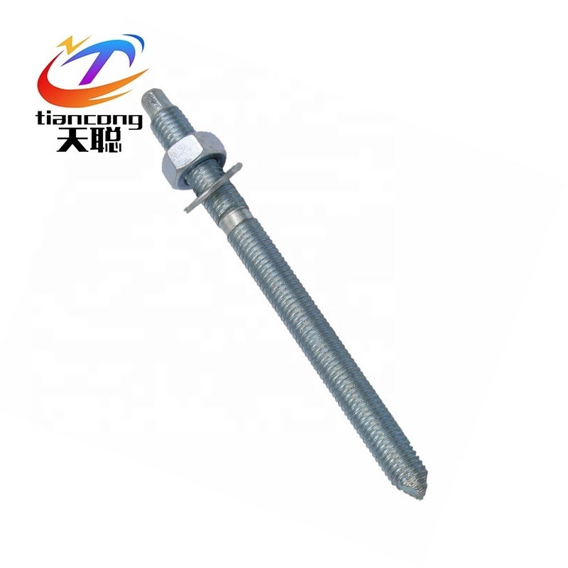 Hot sale Chemical Stud Anchor grade,8.8 Galvanized  Chemical Stud Anchor  M16*190mm