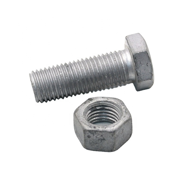 Photovoltaic  hot-dip galvanized bolts 8.8 grade high-strength hexagonal bolts