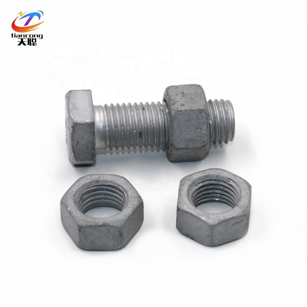 Photovoltaic  hot-dip galvanized bolts 8.8 grade high-strength hexagonal bolts