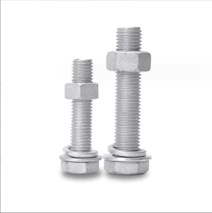 Photovoltaic  hot-dip galvanized bolts 8.8 grade high-strength hexagonal bolts