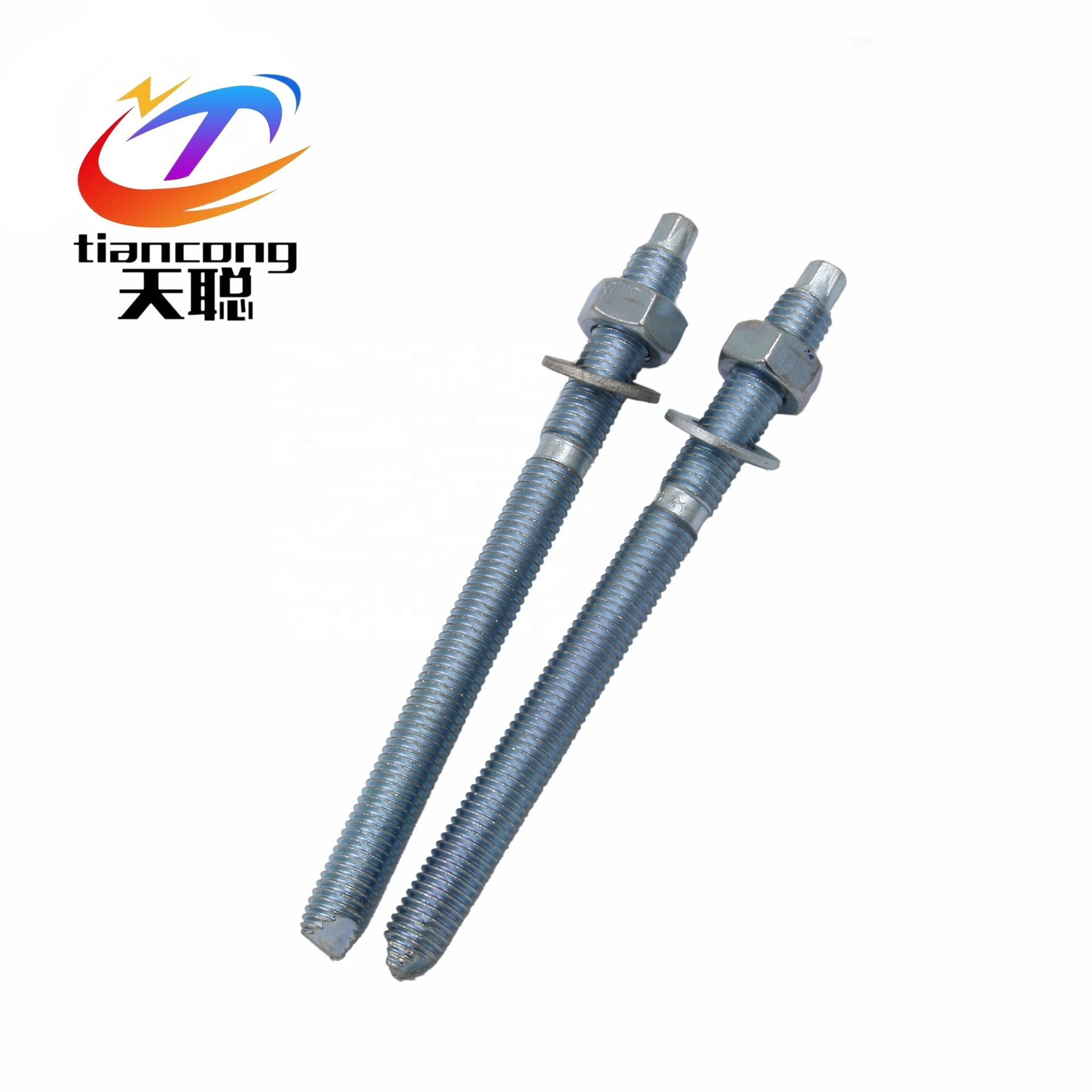 Hot sale Chemical Stud Anchor grade,8.8 Galvanized  Chemical Stud Anchor  M16*190mm