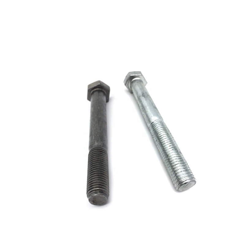 Hebei Handan factory partially threaded half thread hex bolt black Grade 8.8  DIN 931 Hexagon bolts