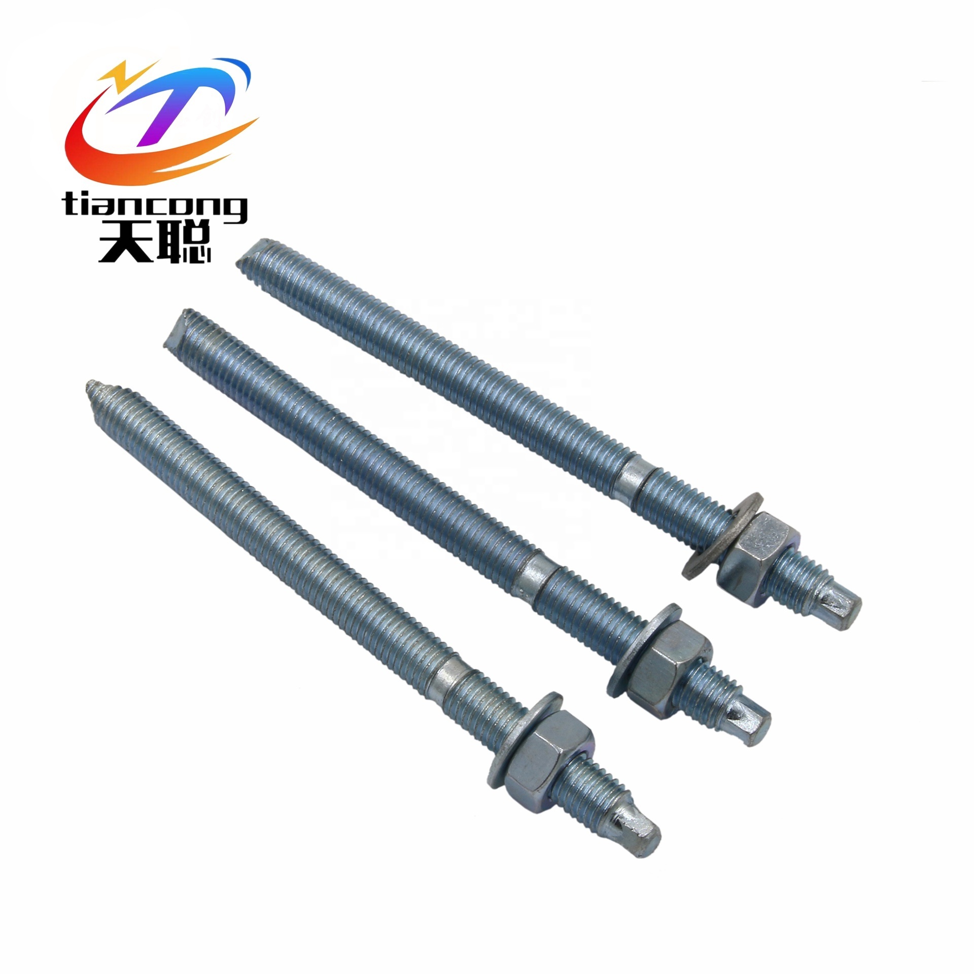 Hot sale Chemical Stud Anchor grade,8.8 Galvanized  Chemical Stud Anchor  M16*190mm