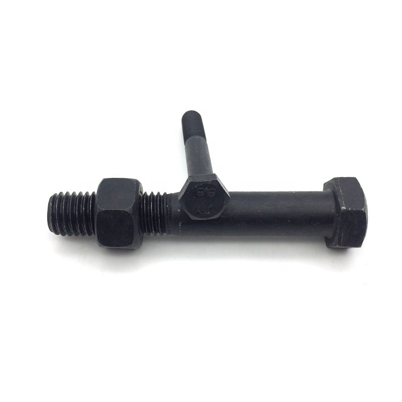 Hebei Handan factory partially threaded half thread hex bolt black Grade 8.8  DIN 931 Hexagon bolts