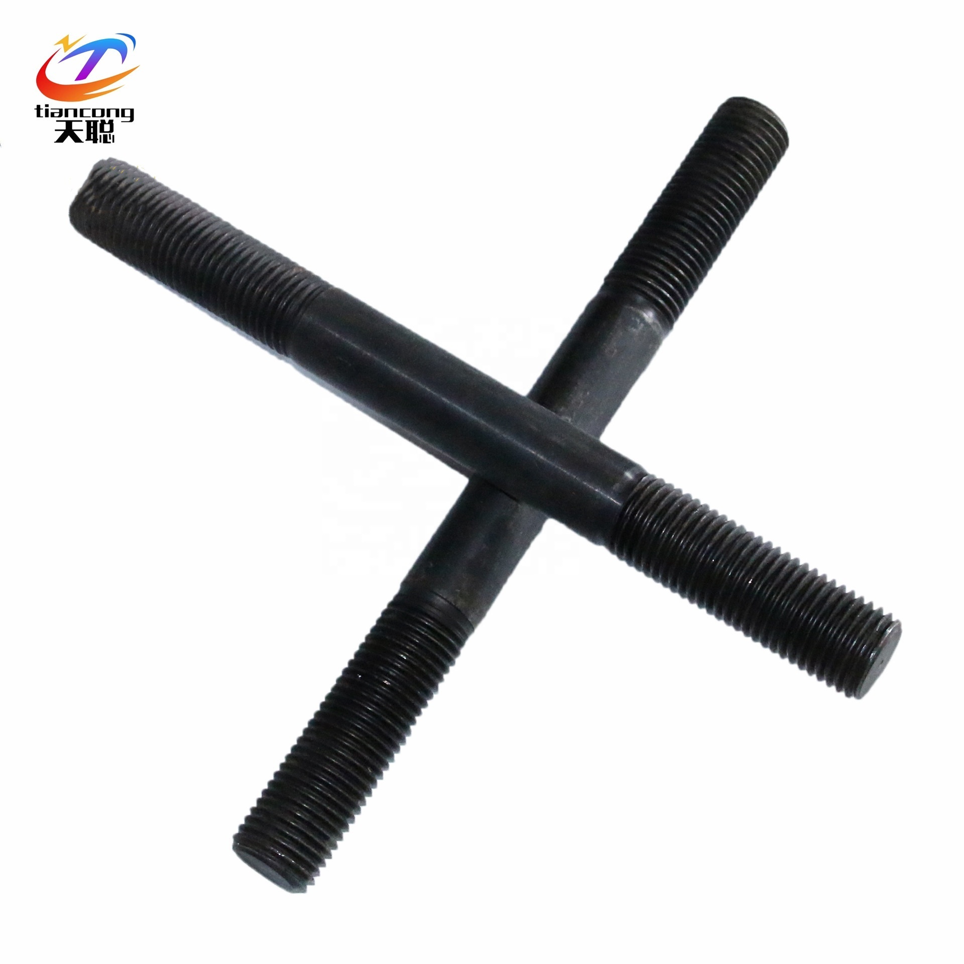 10.9Grade Double End Stud Bolt Black High Strength Steel M10*50mm