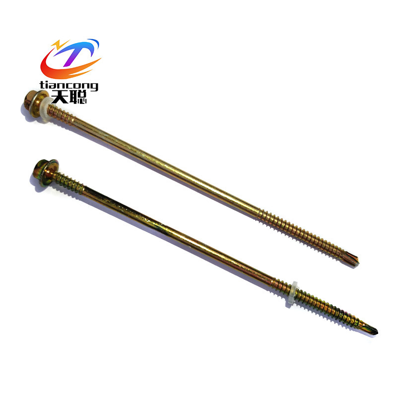 Special long neck hex head flange tapping screw