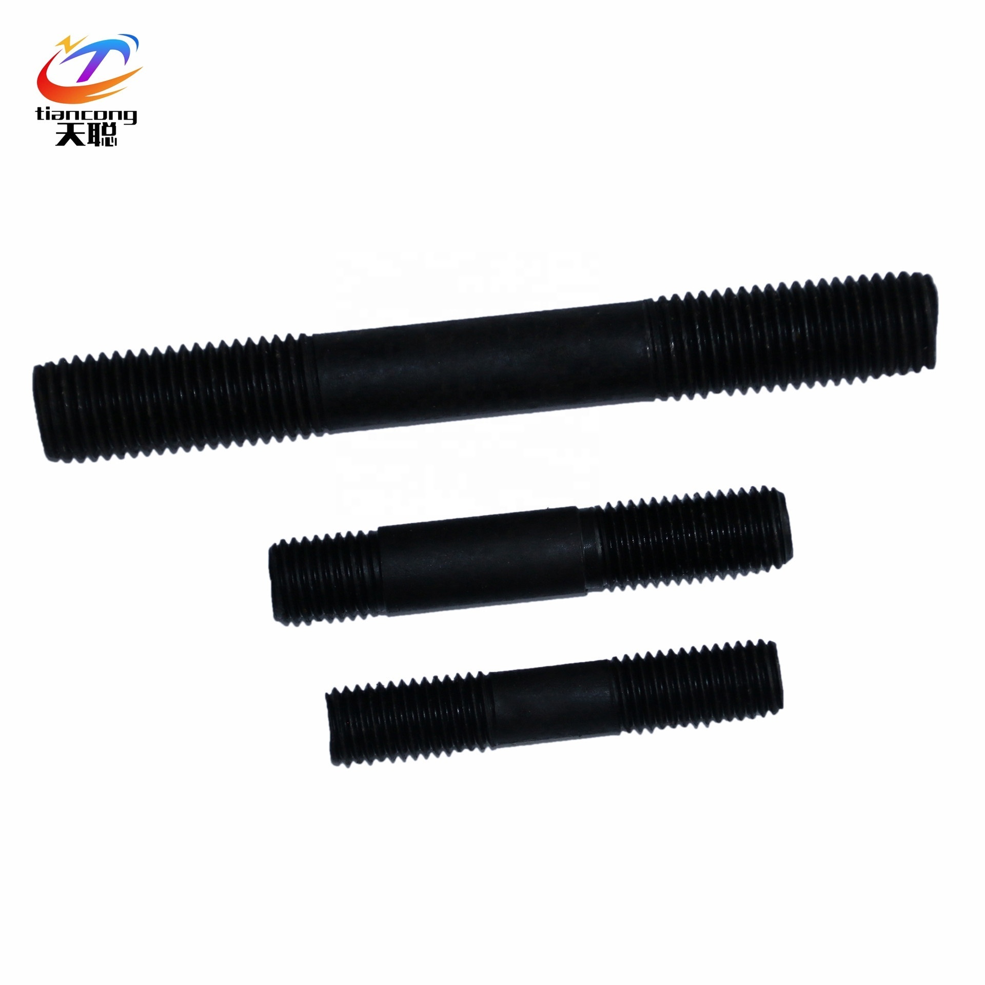 10.9Grade Double End Stud Bolt Black High Strength Steel M10*50mm