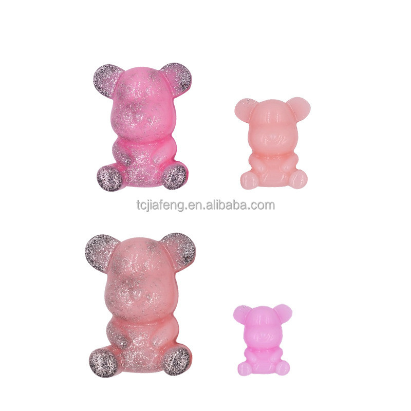 Artecho DIY crystal UV glue resin mold sitting bear gummy violent bear jewelry pendant epoxy silicone mold for DIY