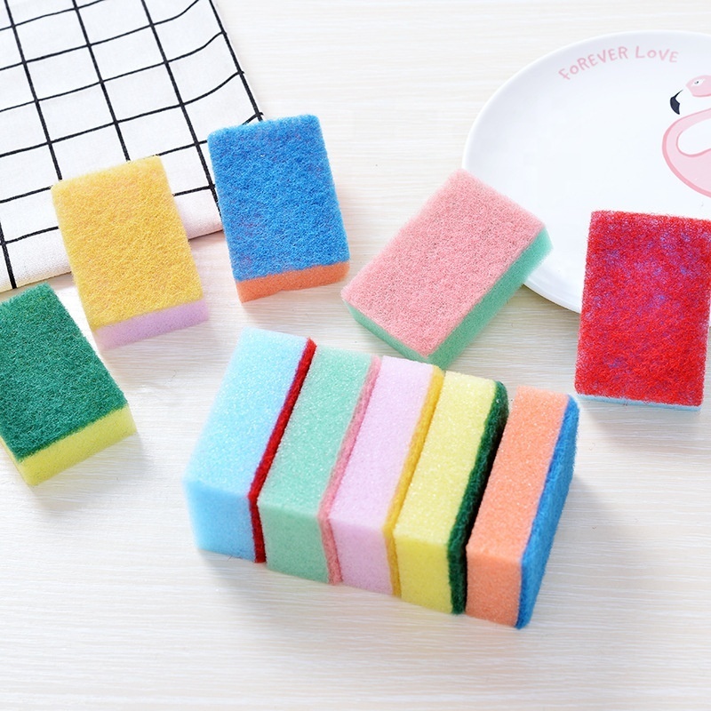 10 pcs/bag Multicolor Customize Powerful Microfiber Absorb Sponge Cleaning Sponge For Dish Washing