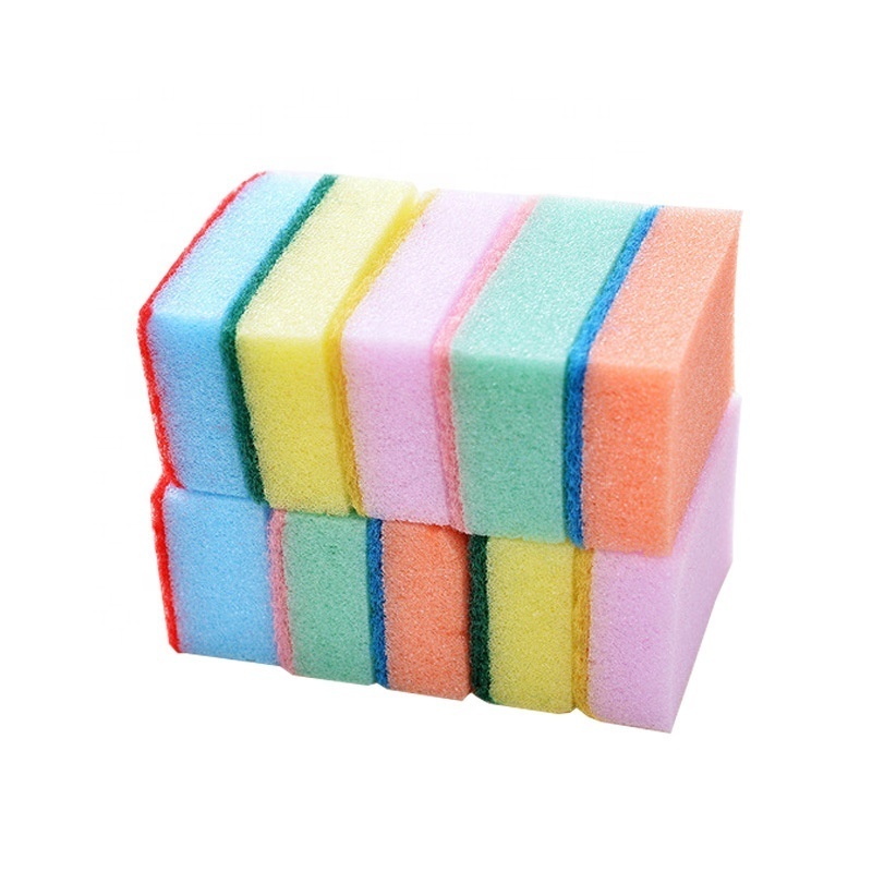 10 pcs/bag Multicolor Customize Powerful Microfiber Absorb Sponge Cleaning Sponge For Dish Washing