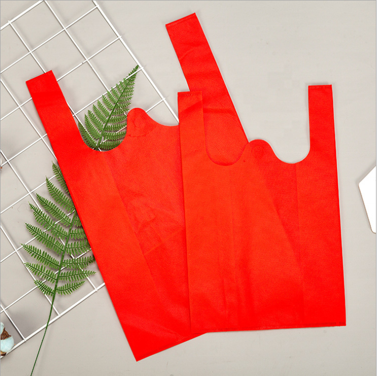 Custom Manufacturers wholesale t-shirt recycle non woven bags supermarket shopping non-woven bag