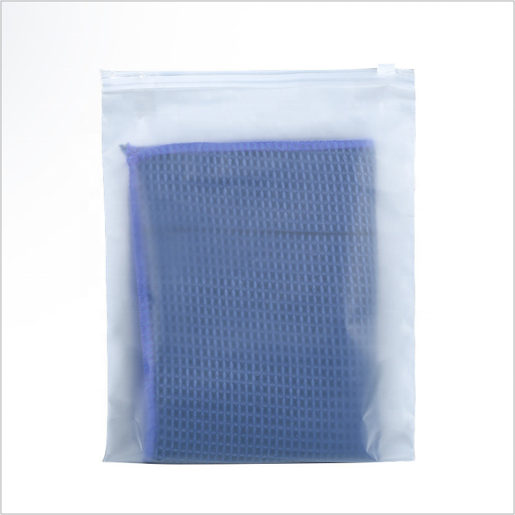 Custom cheap eva frosted zipper bag cpe transparent clothing zipper bag bra underwear ziplock t shirt  packaging bag