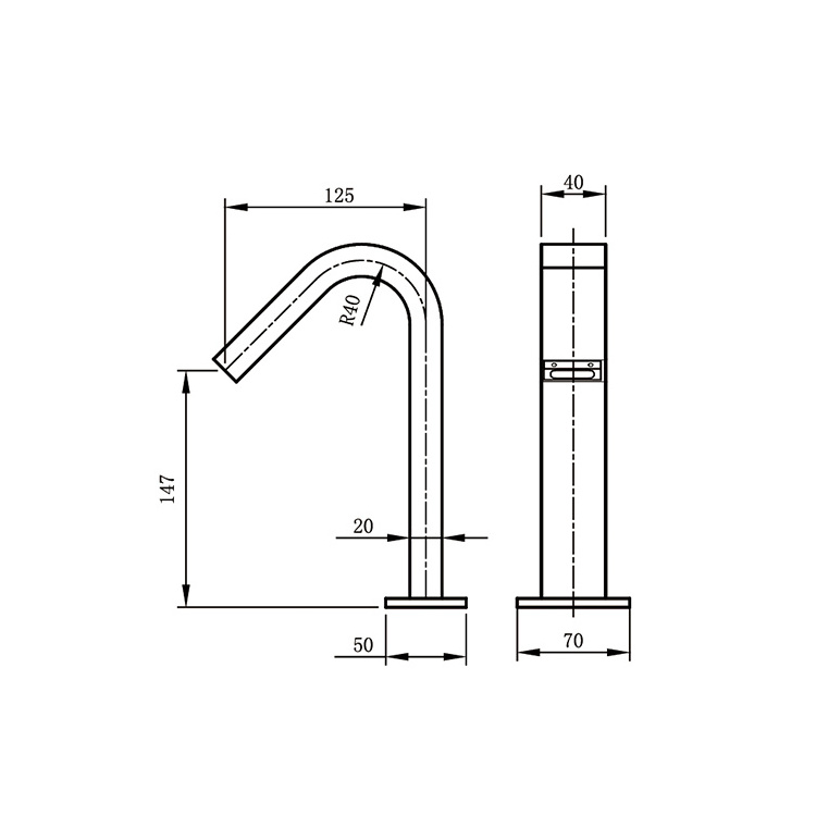 New Design Automatic Commercial Sensor Faucet automatic faucet with sensor at water outlet