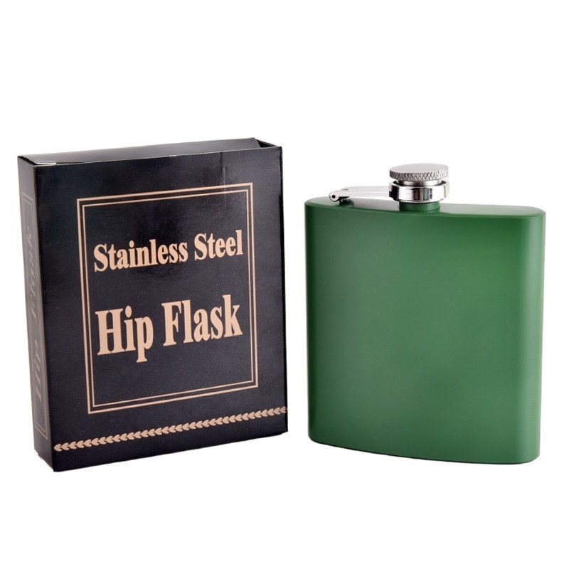 6oz Whiskey Liquor Drinking Flask Stainless Steel Hip Flask 400ml