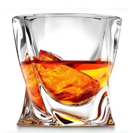 10oz Lead-free Crystal Twisted Whiskey Glasses Rock Glass