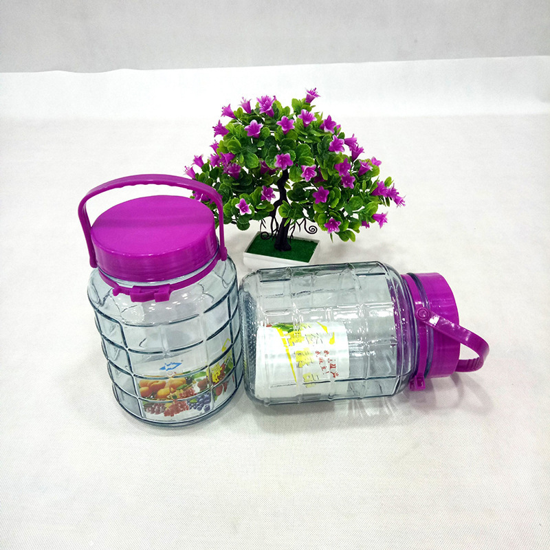 1 Gallon glass Large Fermenting Jug with Handle and lid Water Bottle with Seal Lid for Juice Milk Water