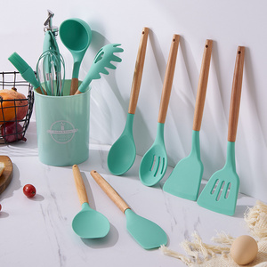 10 Piece Silicone Cooking Utensils Set - Spatula Spoon Kitchen Gadgets for Nonstick Cookware