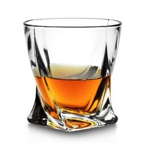 10oz Lead-free Crystal Twisted Whiskey Glasses Rock Glass